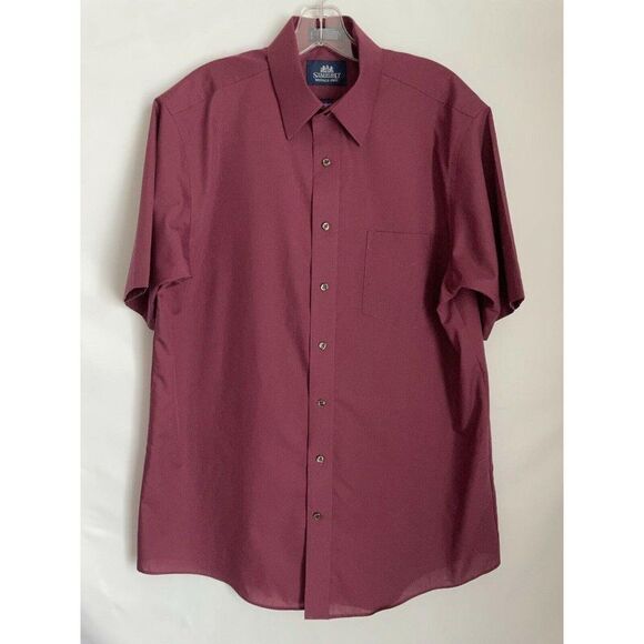 Stafford Other - 🟢Stafford Wrinkle Free Oxford Mens Size 16 Short Sl